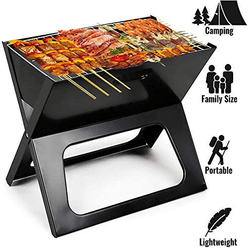 Klappgrill, Tragbar Minigrill BBQ Reisegrill Gartengrill Camping Holzkohlegrill Tragbar Grill Campinggrill Tischgrill Picknick Faltgrill