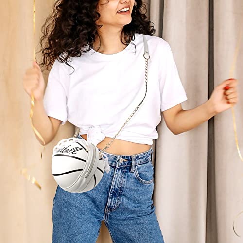 GALPADA Fashionable Basketball Shape Handbag Pouch Crossbody Trendy Bag3