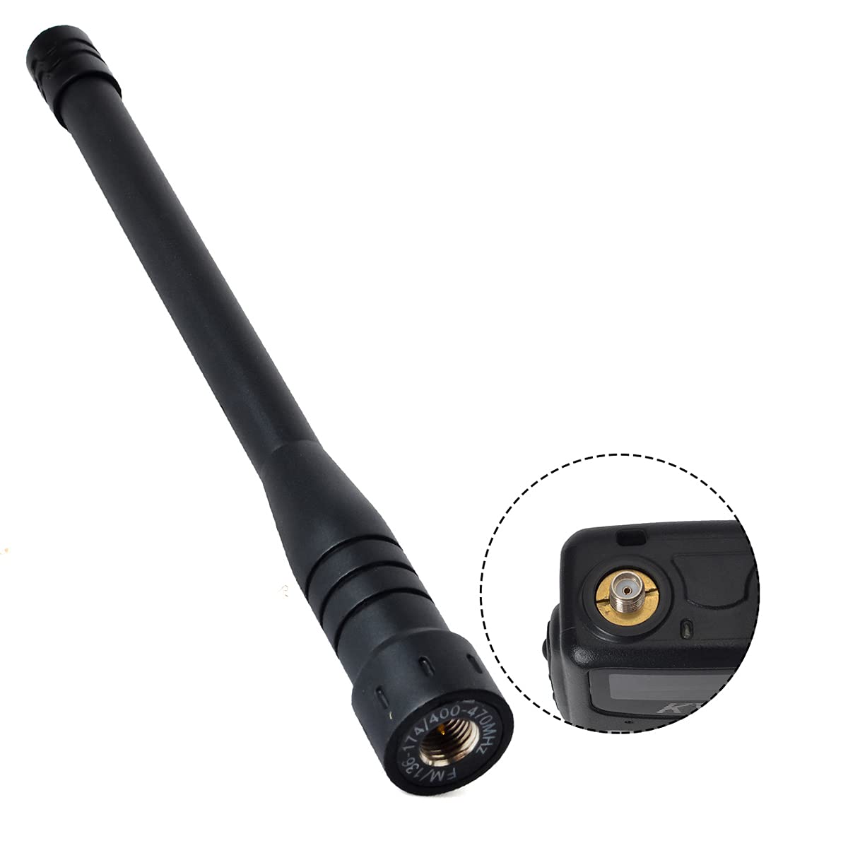 UAYESOK SMA Macho - Antena telescópica de doble banda retráctil para VHF/UHF Yaesu FT50RH Yeasu FT60/Kenwood TH-D74/Icom ICOM-51APlus IC-F60V (13,5-48 cm)