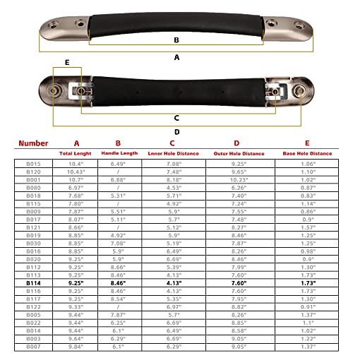 Image of Flexible Suitcase Handle Replacement Part Black for Luggage Case 8.46inch Length
