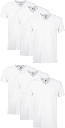 Hanes Mens Cotton, Moisture-wicking V-neck Tee Undershirts, Multiple Packs And Colors