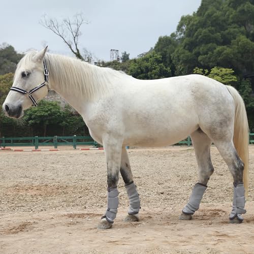Image of Horse Fly Boots, Mesh Fly Boots for Horse Set of 4, Equine Leg Protection | Breathable Horse Leg Fly Wraps, Horse Leggings Reduce Stomping, Non-Slip Leg Guards for Mini Pony Horse Donkey