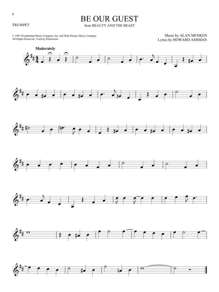 101 Disney Songs. Tromba solista.: Trumpet