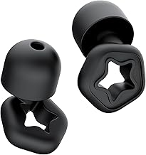 3 Pairs 3 Size Ear Plugs for Sleeping Noise Reduction Silicone Soft Reusable Washable Star Earplugs for Sleep with Small Box Sound Blocking Ear Plugs (Black, 3 Size)