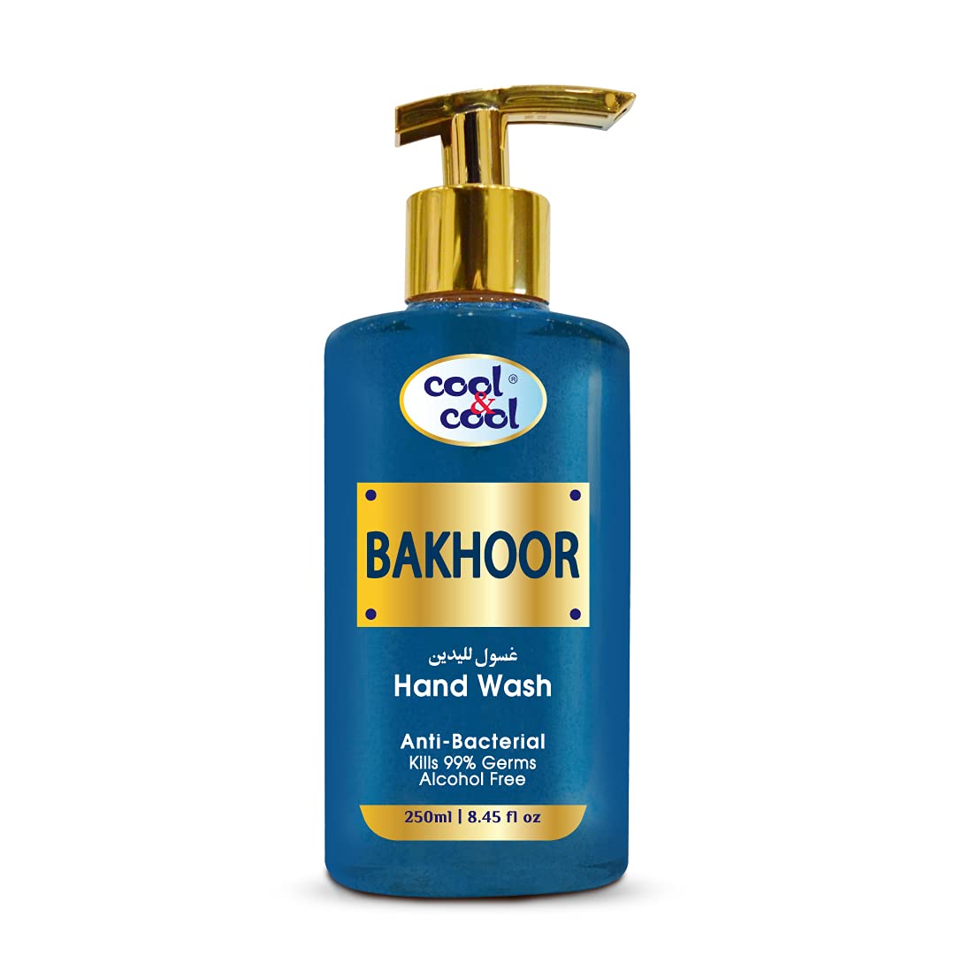 Cool & Cool Arabic Series Bakhoor Hand Wash -250Ml - Antibacterial, Alcohol-Free, Moisturizing with Vitamin E, 99% Germ-Killing Formula