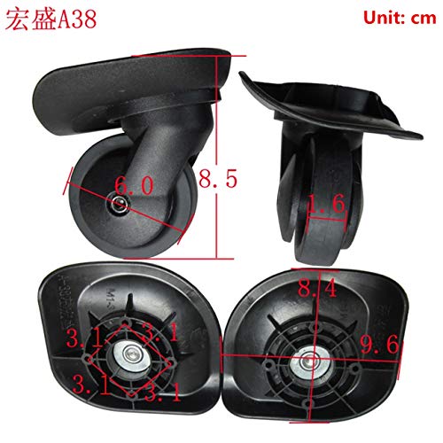 Luggage Wheel,Luggage Suitcase Wheels, 360 Degree Swivel Luggage Mute Wheel Suitcase Replacement Repair Wheels Parts Spinner (A38#)2