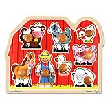 Melissa & Doug Farm Animals Jumbo Knob Wooden Puzzle