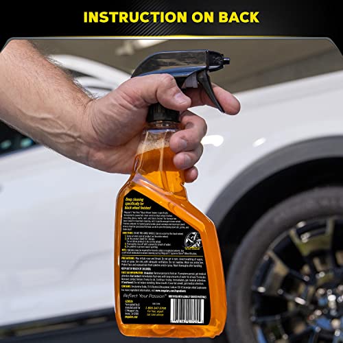 Meguiar's Hot Rims Black Wheel Cleaner - Powerful Formula To Easily Remove Stubborn Brake Dust & Tough Grime - 24 Oz #TOP6