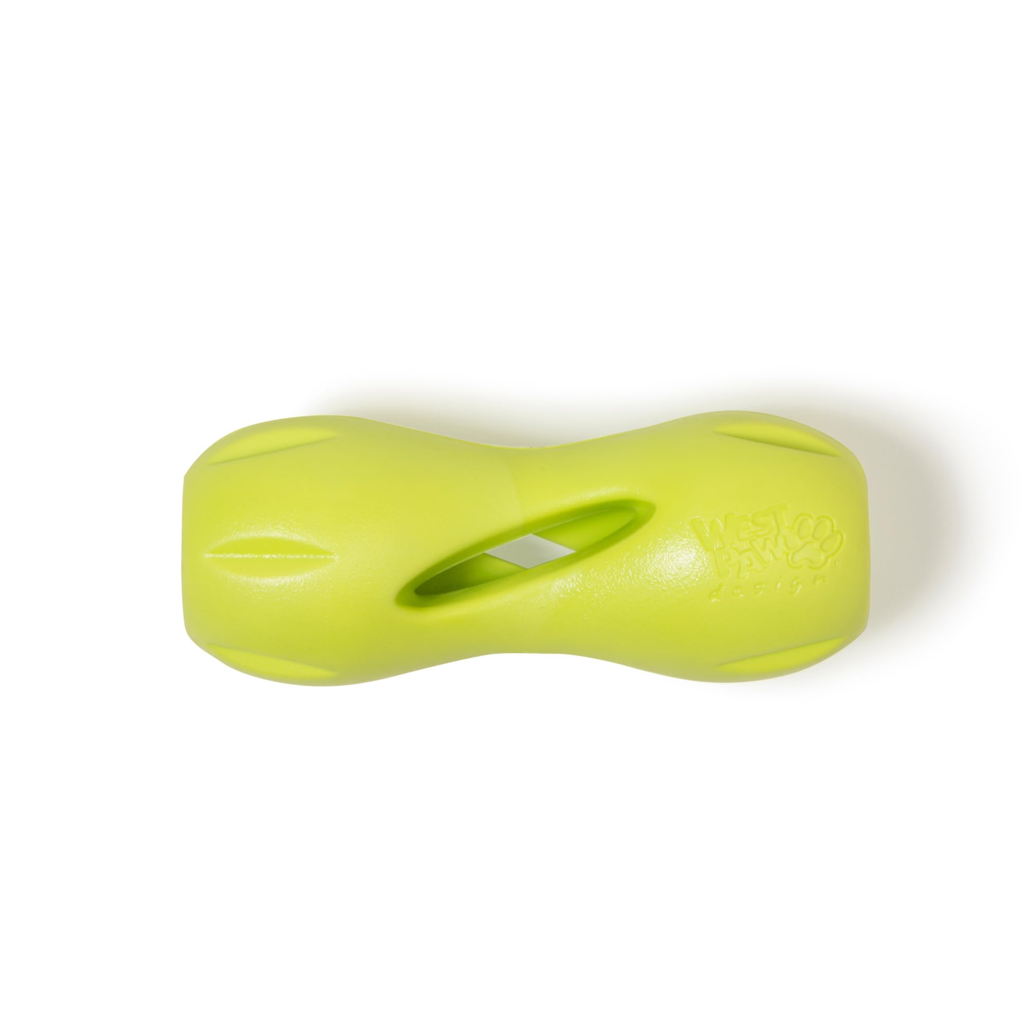 WEST PAW Zogoflex Qwizl Dog Puzzle Treat Toy – Interactive Chew Toy for Dogs – Brightly-Coloured Dog Enrichment Toy for Aggressive Chewers, Fetch, Catch, (green, Small)