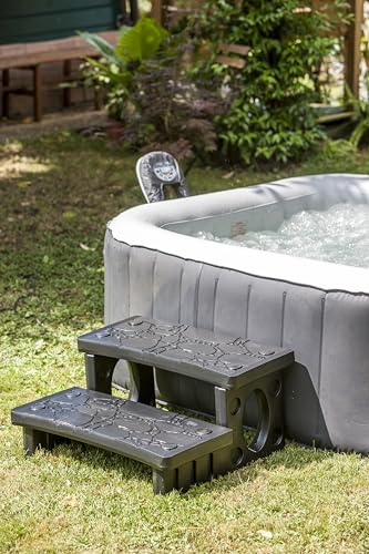 Escalera para piscina con 2 peldaños antideslizante GRE miniatura 2