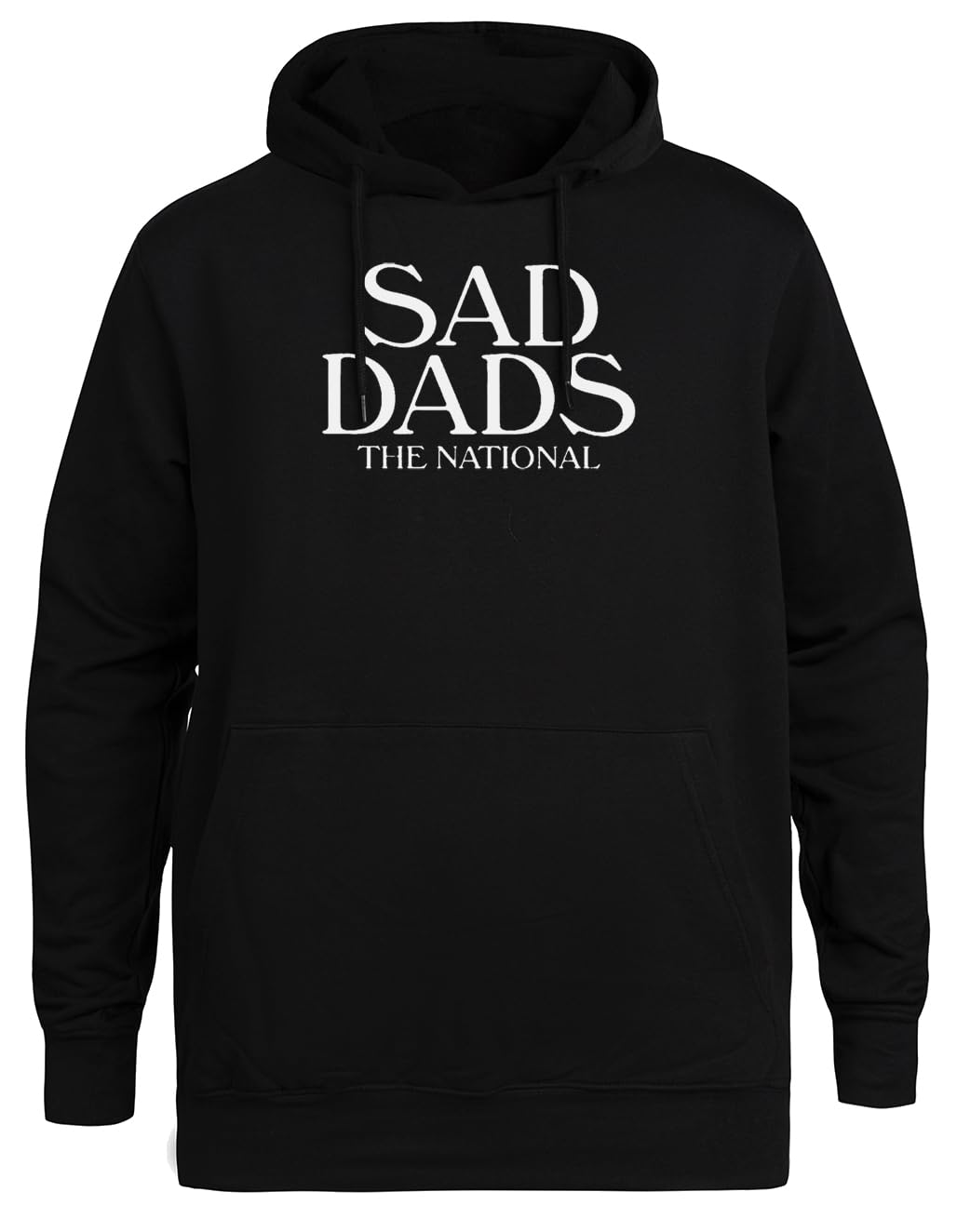Sad Dads The National Unisex Czarna Bluza Ekologiczna z Kapturem Unisex Black Hoodie Eco-Friendly Hooded Jacket