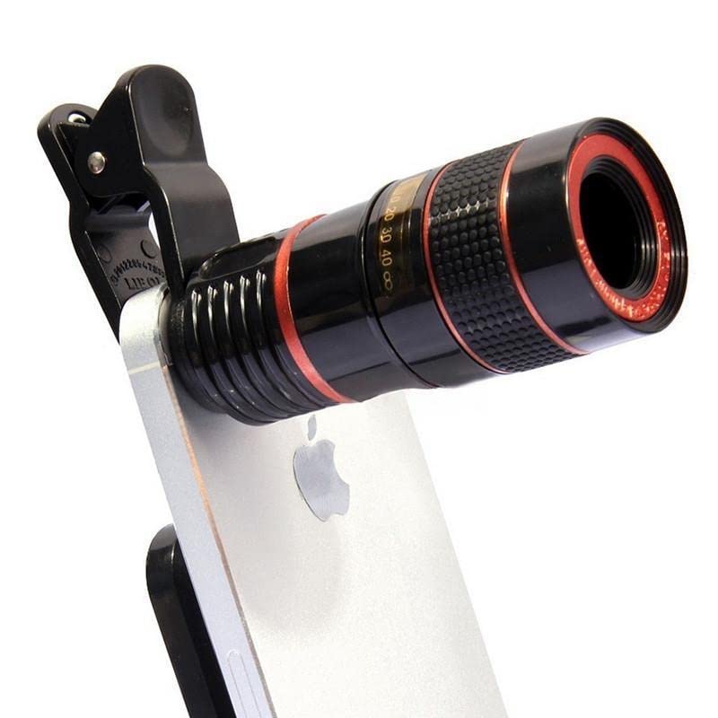 Today Deal Only with Exxelo 12 Year Warranty Clip-On 8X Optical Zoom Telescope Phone Camera 8X Lens for All Latest Smart Phones