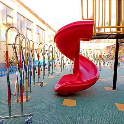 Barricada de Acero Extensible - Barrera de Seguridad retráctil para accesos y Control de tráfico - Ideal para centros comerciales, garajes, Eventos al Aire Libre y soluci