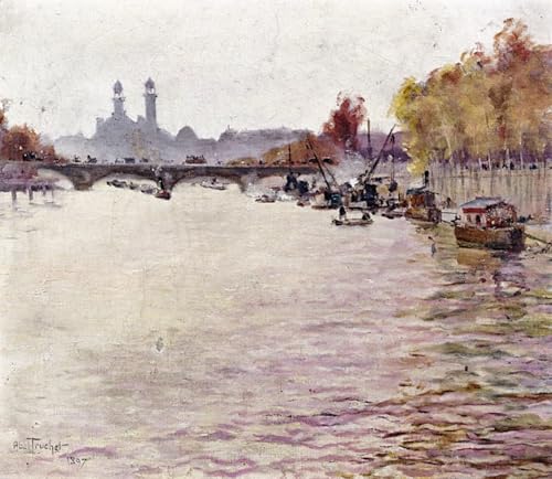 Peinture Louis Abel-Truchet Palais du Trocadéro toile pour habiller un mur vide de salon