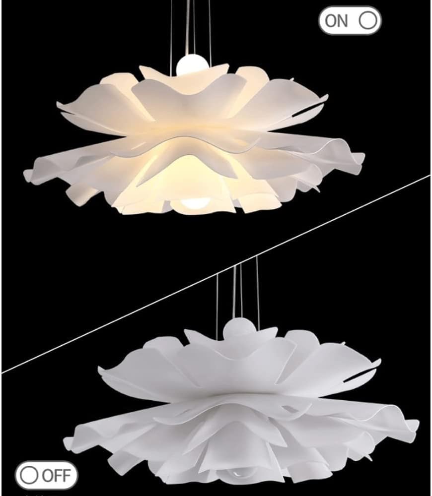 Nordic Petal Wisiorek Światła, Nowoczesna Osobowość Kreatywna E27 Żyrandol Oprawa do Sypialni Salonu Jadalni (60 cm)
