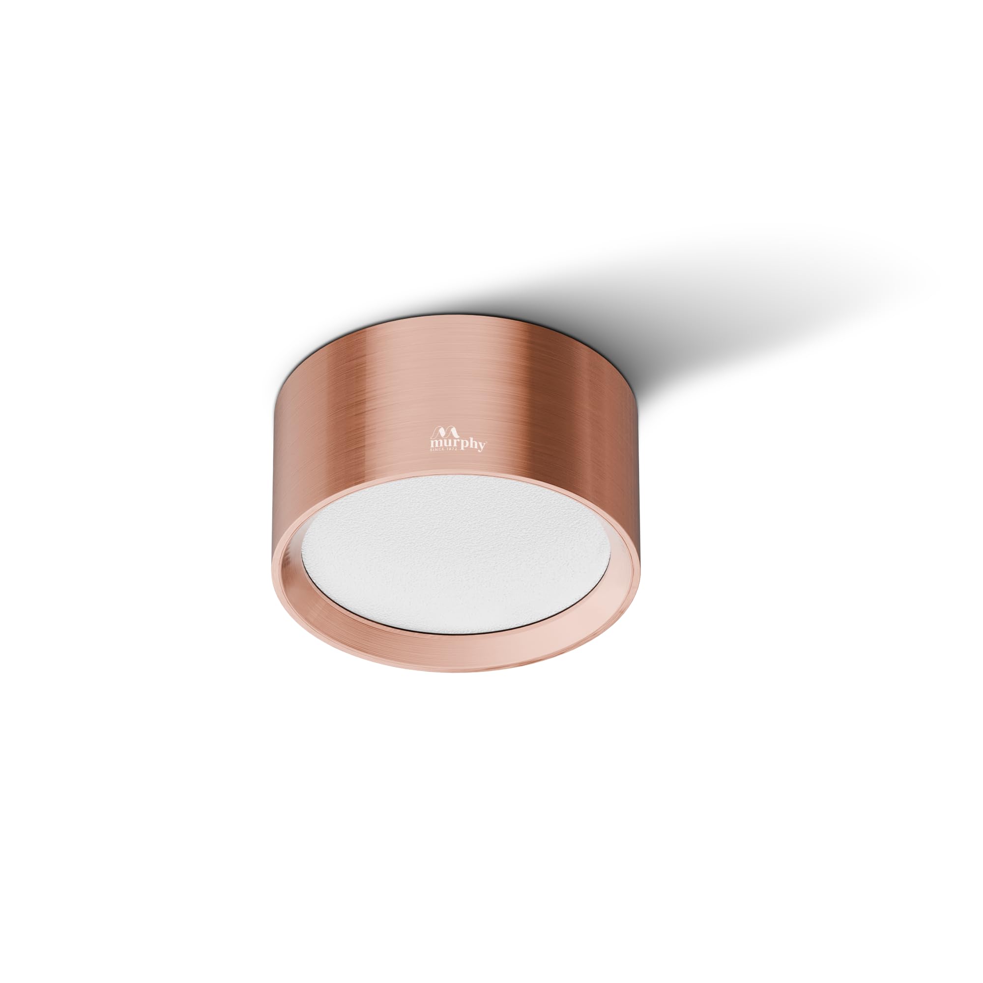 Murphy 3 Watts Rose Gold Finish Led Surface Panel, Cabinet, Wardrobe Light, Edge Round Style Flush Mount Ceiling Lamp, Pack of 6 (Warm White,Aluminum) with 2 Year Warranty