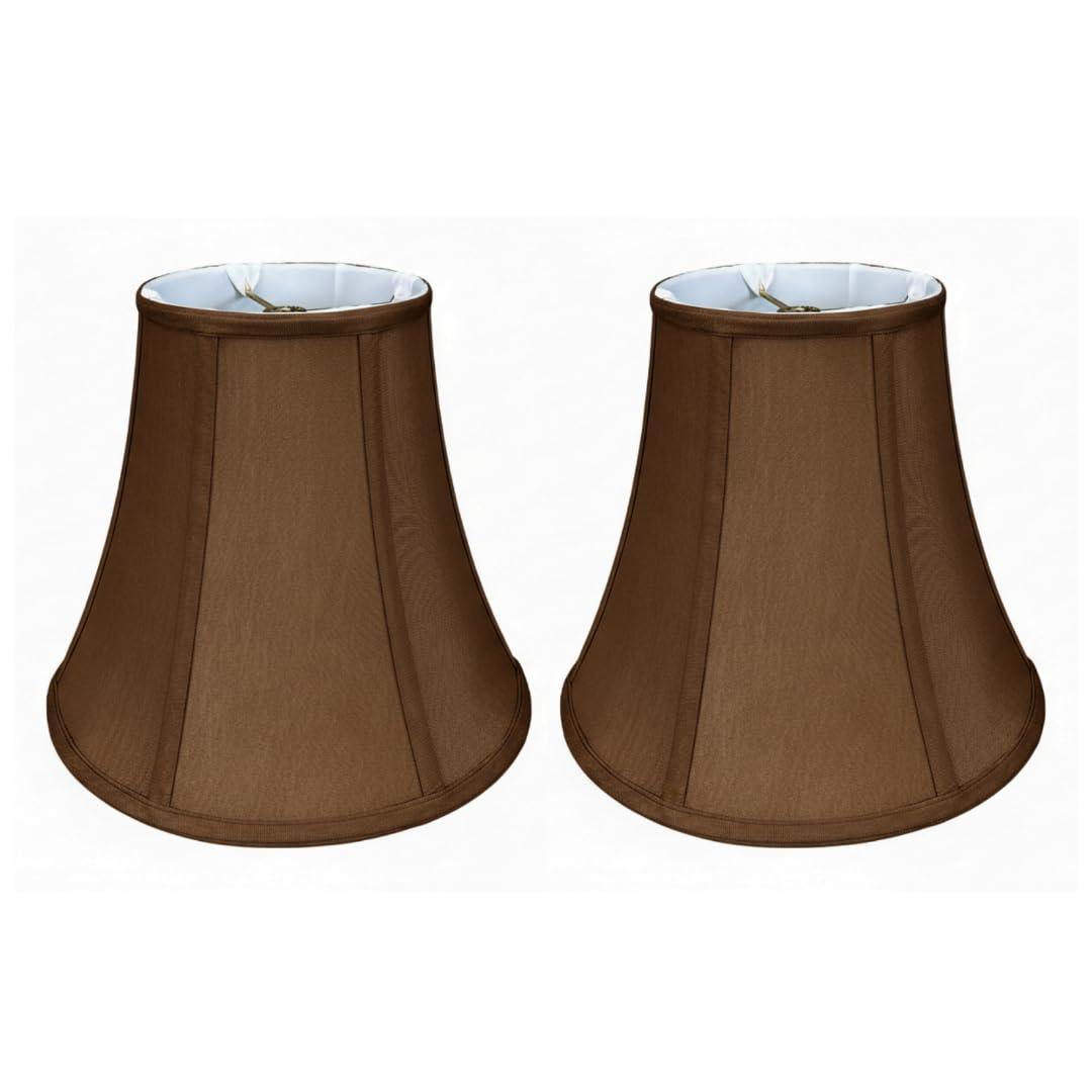 Royal Designs, Inc. BSO-704-14BR-2 True Bell Basic Lamp Shade, 7 x 14 x 11.5, Brown, 2-Pack