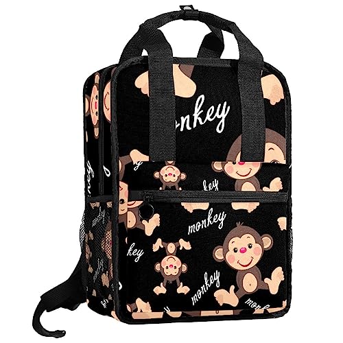 Sac à dos enfant singe pour l'école et les sorties - Cartable réglable confortable