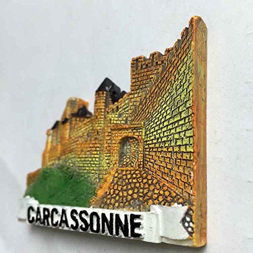 Carcassonne Castle France Refrigerator Magnet - 3D Hand Painted Travel Souvenir Fridge Decoration - View #8