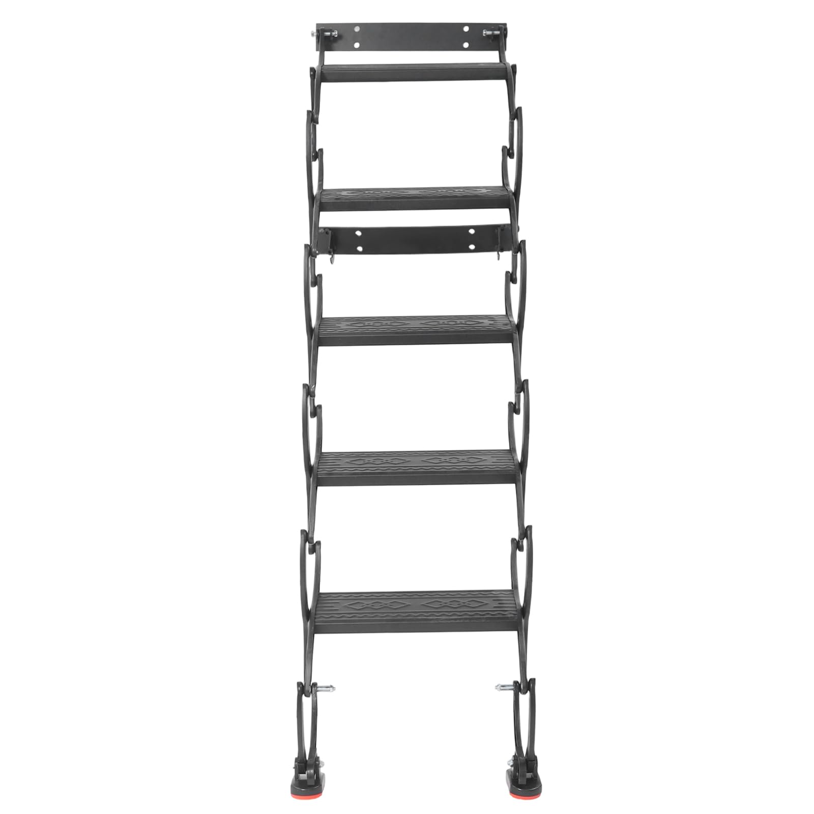 Scala da tetto a 5 gradini, a parete, estraibile, per soffitta, a parete, con gradini antiscivolo, scala per soppalco, scala telescopica, portata 200 kg
