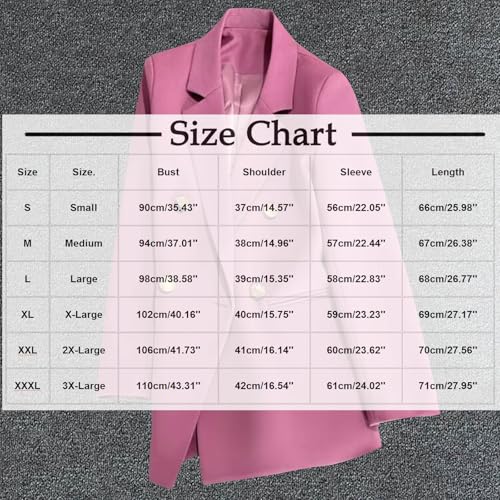 Women 2025 Work Office Blazer Long Sleeve Double Breasted Jacket Lapel Trendy Business Blazers Front Pocket Outerwear3