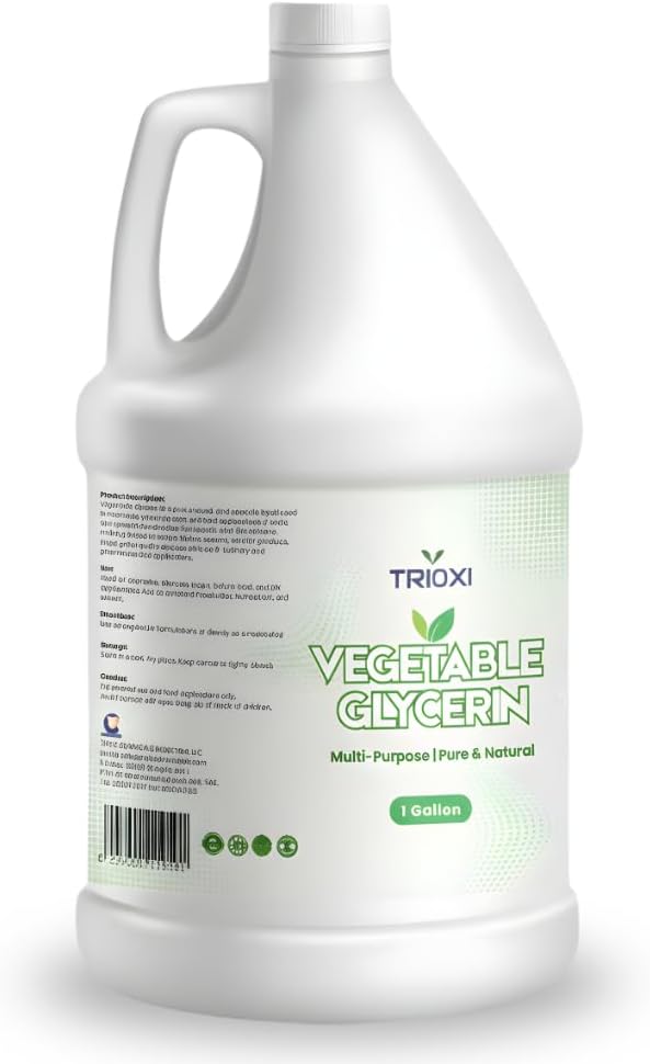 Trioxi Organic Vegetable Glycerin 1 Gallon – Ideal for Skincare, Hair Care & Homemade Products
