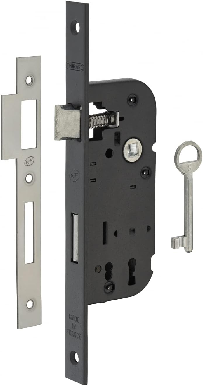 THIRARD 00000502 – Recessed NF V/Bc 1 Key – Pressed Steel Chest – Epoxy Black Granite and Square End Headrest – Mortice Locks – A40