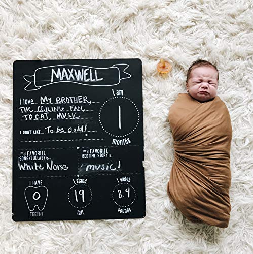 Pearhead Baby Milestone Chalkboard, Monthly Milestone Baby Photo Prop Board, Gender-Neutral #TOP3