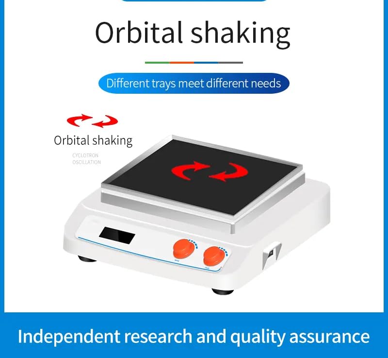 Orbital Shaker Linear Shaker Circumferential Shaker Mixer Laboratory Mixing Equipment with Amplitude 8mm Shaking Mode Orbital for Common Flasks Culture Dishes Beakers