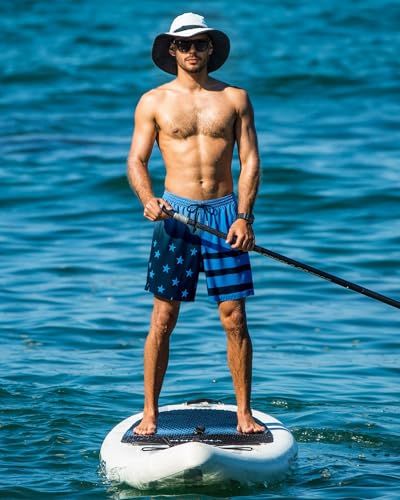 Image of SURF CUZ Mens Swim Trunks with Compression Liner Swim Shorts 7 inch Swimming Trunks Stretch 7 Inch Swim Suits Quick Dry