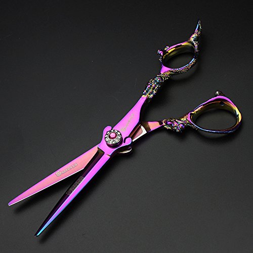 Ciseaux de cheveux violets 5,5 pouces pour réaliser des dégradés complexes et effilages précis