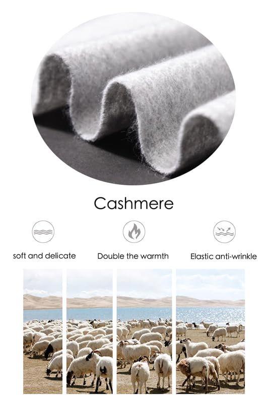 Cashmere Donna Autunno e Inverno Ricamato a Mano Orchidea Caldo e Morbido Lungo Scialle (Grigio)