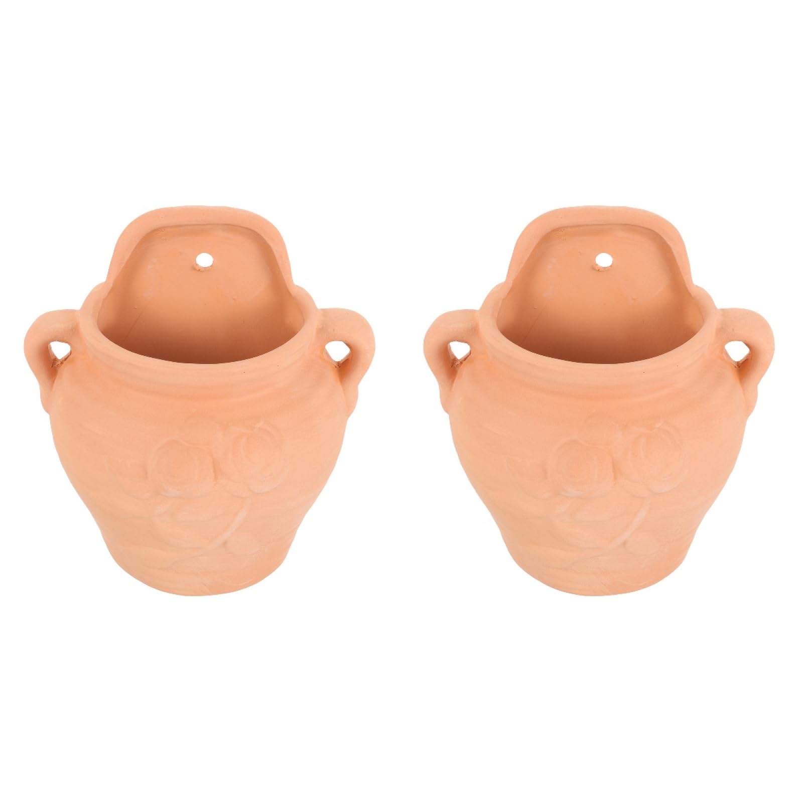 POPETPOP Pot De Fleur Suspendu en Terre Cuite 17X17X22Cm Jardinière Murale pour Plantes Succulentes Balcon Et Intérieur Support Mural Durable pour Décoration De Jardin