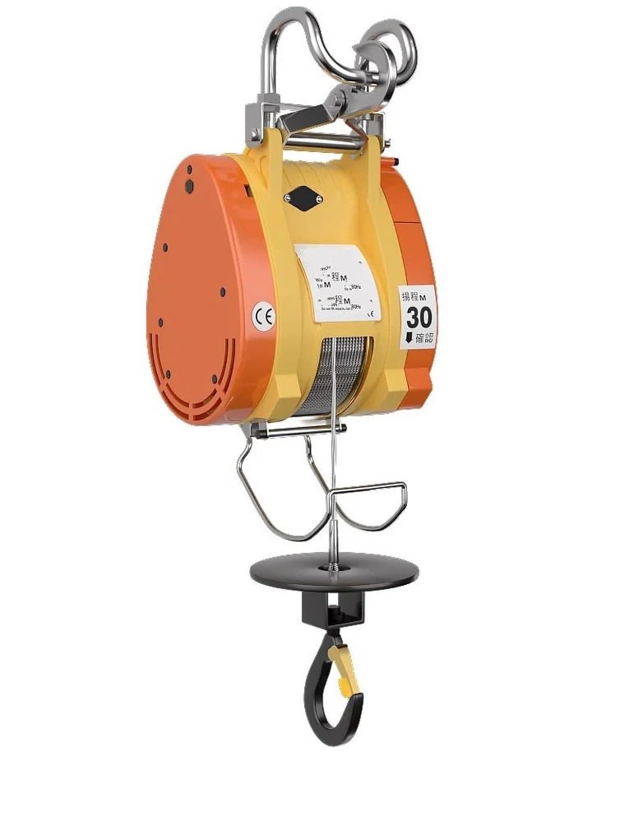 Paranco Elettrico da 300 kg, Mini C Portatile con Telecomando Wireless, argano a Cavo ad Alta efficienza da 360 kg, Sollevamento per carichi Pesanti, Ideale per officine e Gas