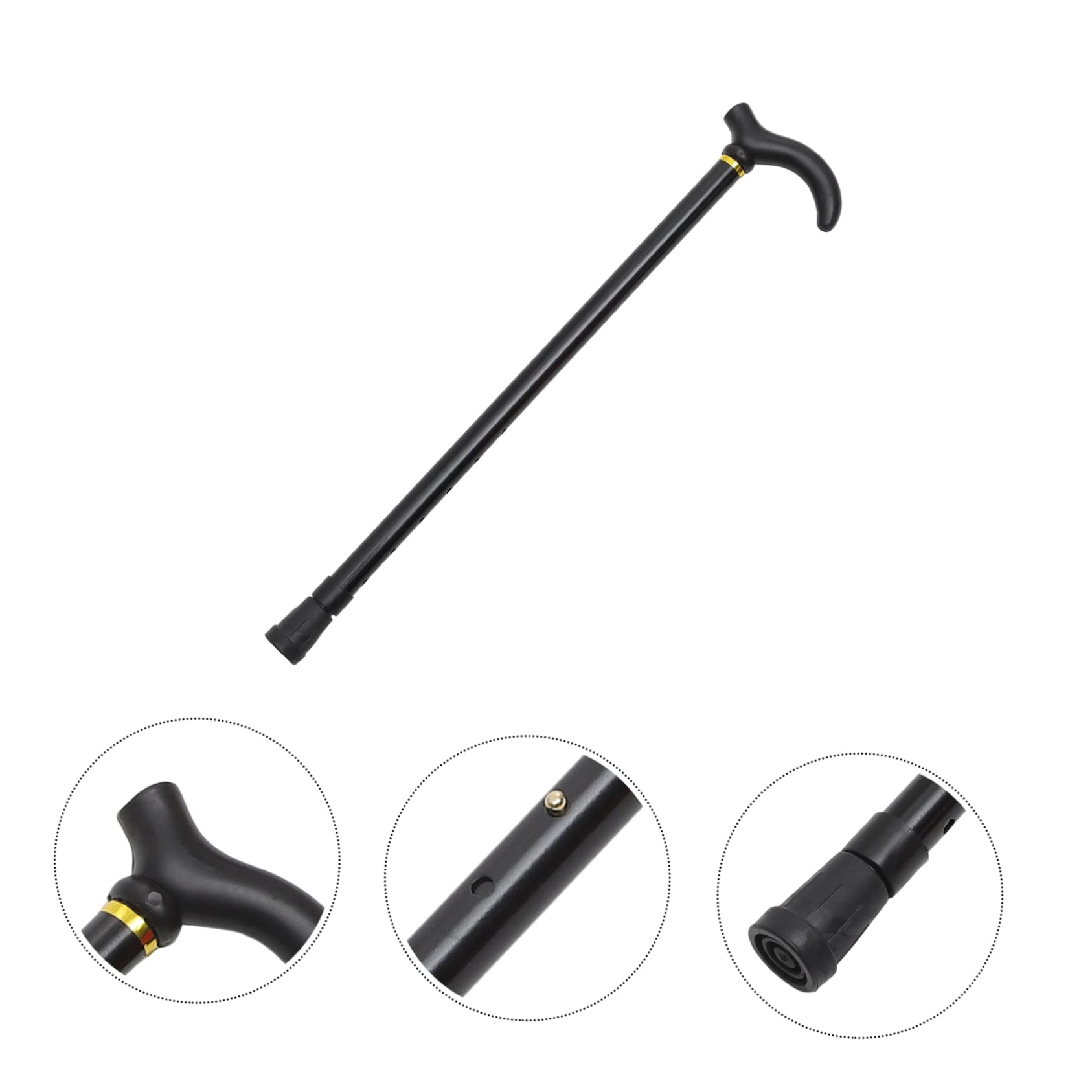 Healvian Bastone Regolabile in Alluminio Antiscivolo per Anziani con Impugnatura Comfort e Piedini in Gomma Altezza Adattabile
