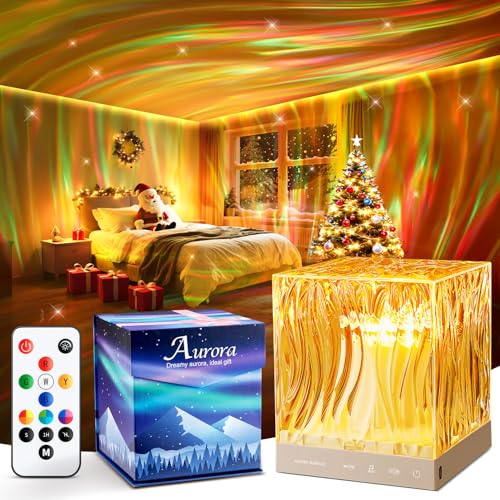Crystal Aurora Projector Lamp with White Noise & Remote Control