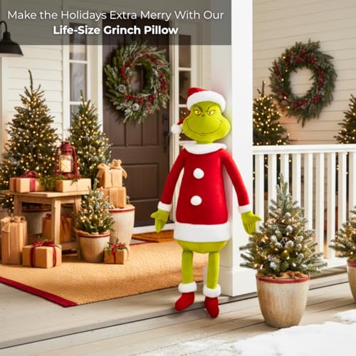 Image of Franco Dr. Seuss The Grinch Holiday & Christmas Bedding Super Soft Life Size Plush 60 Inch Large Oversized Cuddle Pillow Buddy,(Officially Licensed Product) Collectibles