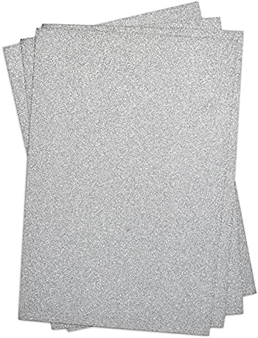 Gift Boutique Silver Glitter Card Paper 36 Pack Pretty Silver Glittery Sheets for Scrapbook Art Crafts Birthday Wedding Invitation Printing School Office Supply Letter 8" x 12" Double Sided image 2