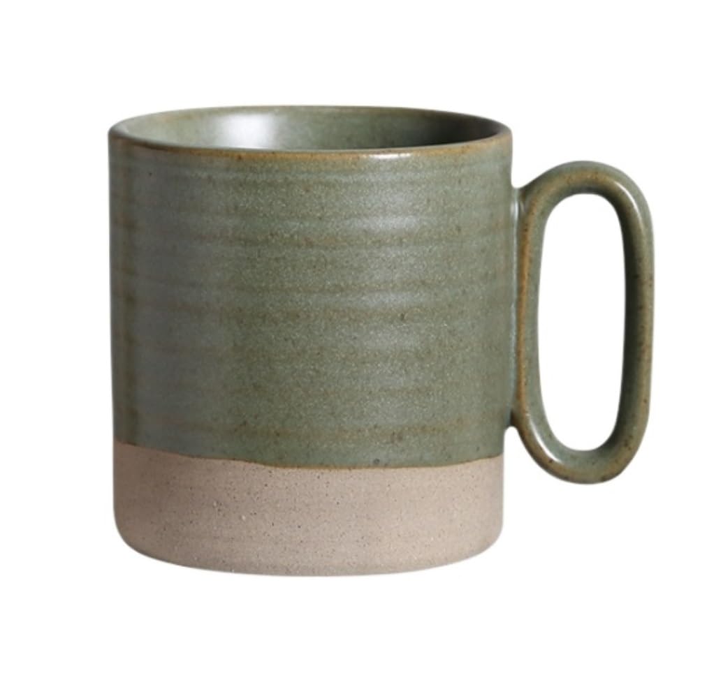 Taza de Café de Té Tazas Taza De Cerámica Con Mango Personalizado Taza Para Beber En La Oficina 400ML Taza De Desayuno De Gran Capacidad Para Café Con Leche para té de la tarde(A)