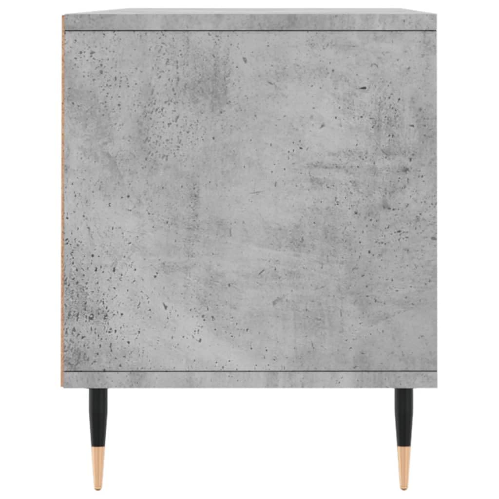 Mobile Porta TV Grigio Cemento in Legno Multistrato 100cm | Mobiletto basso per soggiorno e camera con 2 cassetti e gambe in ferro, ideale per organizzare DVD e decoder.