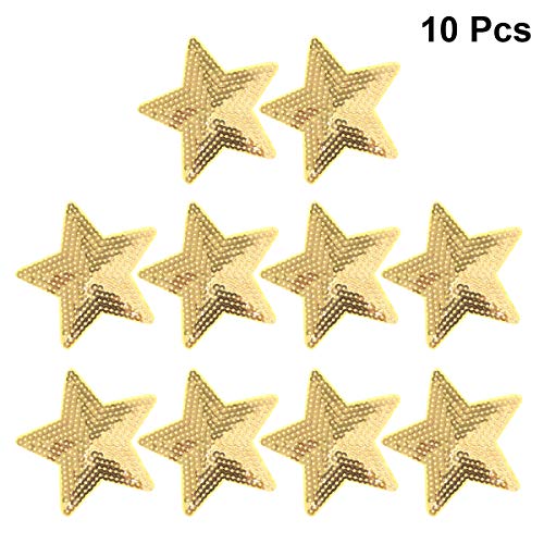 Healifty - Lote 10 parches bordados diseño estrella