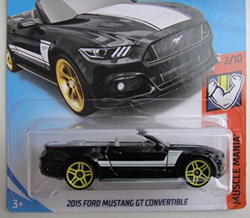 Hot Wheels MUSCLE MANIA 2/10, BLACK 2015 FORD MUSTANG GT