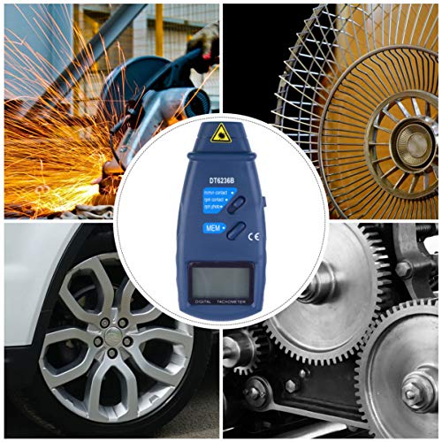 VILLCASE TacÃ´metro Digital Sem Contato Foto PortÃ¡til TacÃ´metro a Laser Mini Rpm Tester Meter para