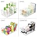 mDesign Plastic Divided Bin Storage Containers - Perfect for Fridge, Cabinet, Pantry, and Home Organization - Clear - Refrigerator Organizers - Ligne Collection - 2 Pack, Clear