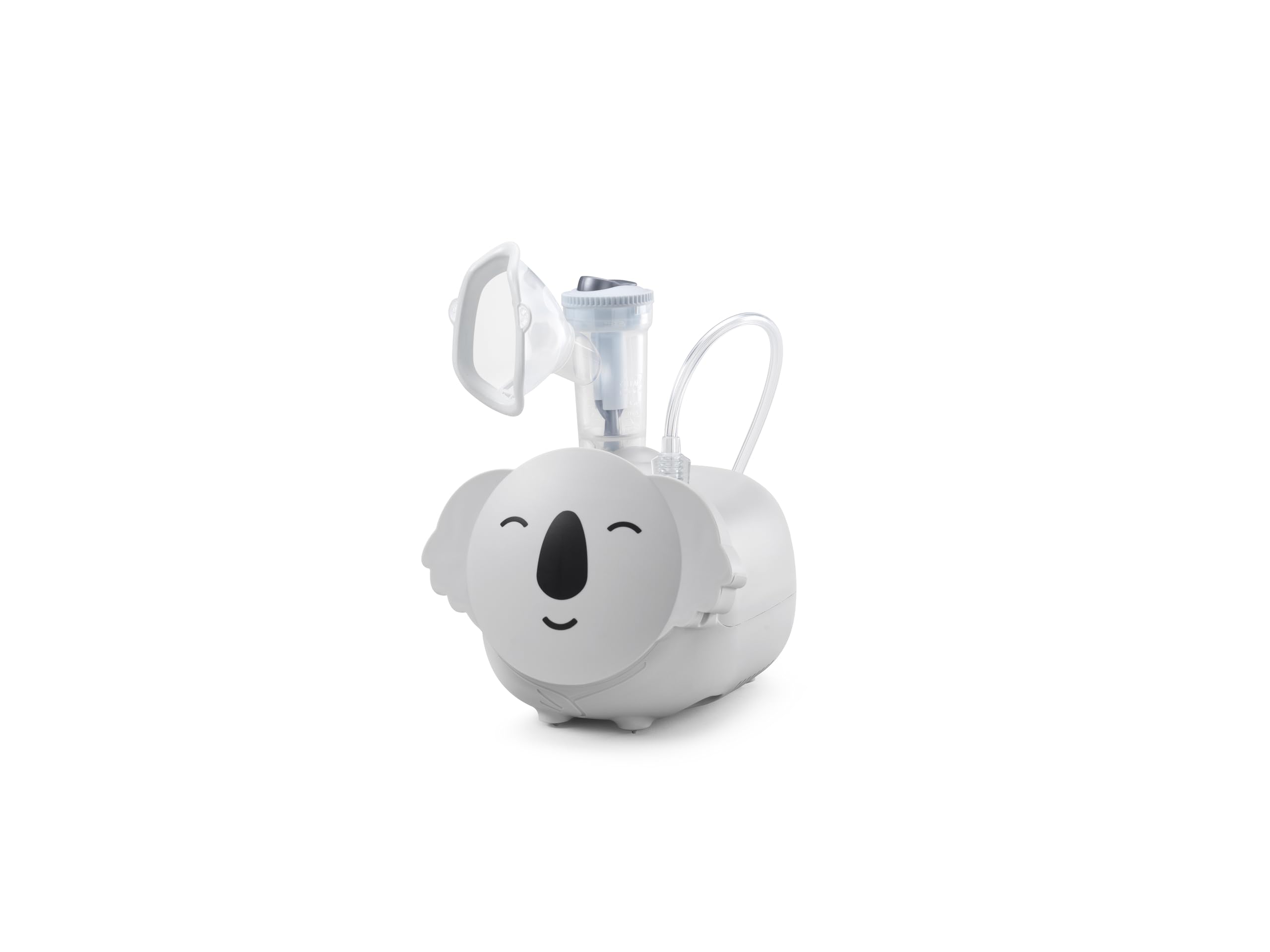 Flaem, Koala, Aerosol Rápido, Efectivo y Divertido, Máquina Nebulizadora para Adultos y Niños Certificada, con Ampolla de 2 Velocidades, Cómodas Mascarillas Soft Touch y Filtro de Aire, Made in Italy