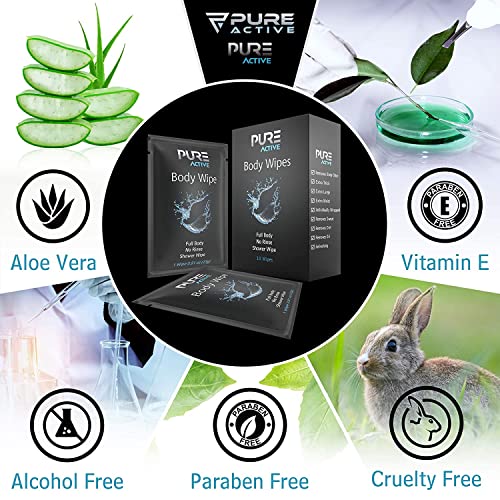 Image of Shower Body Wipes, 480 Individually Wrapped Personal Hygiene Body Cleansing Wipes for Women and Men, Keep Clean After Gym Travel Camping Outdoors Sports