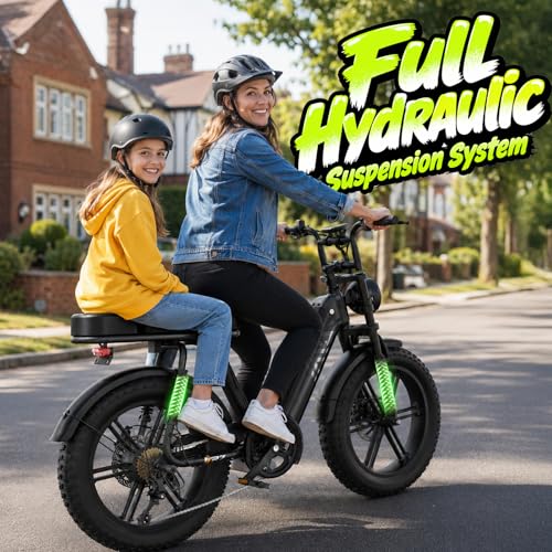 Image of TST Electric Bike for Adults, 1500W Peak Motor 60 Miles Fat Tire Ebike with 48V 15 /30Ah Removable Battery 20 inch Fat Tire E Bike, Full Suspension and 7-Speed,Off-Road Electric Bicycle for City Commuting