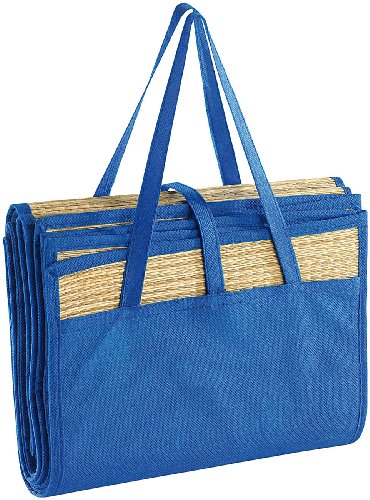 PEARL beach Liegematte Strand: 2er-Set Faltbare Bast-Strandmatten mit Tragegriffen, 180 x 90 cm (kompakte Strandmatte, Strand-Matte, Decke)