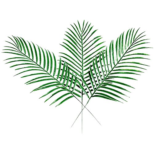 XHSP 11 40pcs Fake Faux Artificial Tropical Leaves Green Single Leaf Palm for Home Kitchen Party Decorations Handcrafts