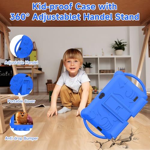 Image of 2025 Kids Tablet, Android 12 Tablet for Kids 7 Inch, 4+32GB ROM (1TB Expansion), Child with Parental Controls, BT, WiFi, Dual Camera, Shockproof Case